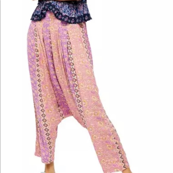 Free People Haley Harem Lounge Boho Print Bottoms - Picture 6 of 12
